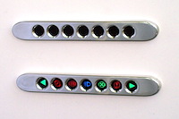 90917-00 7 Lamp Panel, Horizontal Icons, Polished