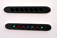 90938-01 7-Lamp Panel, Horizontal Icons / Check Engine, Powdercoat Black
