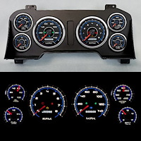 98121-05 CFR Blueline Series Direct-Fit Gauge Kit, Dodge Truck, Blue