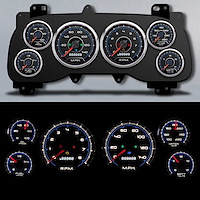 99201-05 CFR Blueline Series Direct-Fit Gauge Kit, Dodge Truck, Blue