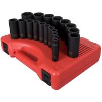 19pc. SAE Deep Impact Socket Set 1/2" Drive
