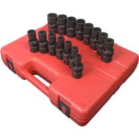 15pc. 12-Point Metric Universal Impact Socket Set 1/2" Drive