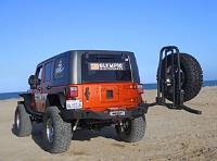Smuggler Rear Bumper with Dual Directional Tire Carrier 2007-2013 Wrangler JK 2 & 4-Door