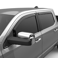 572961 In-Channel Window Visors, Front & Rear Set, Dark Smoke Finish