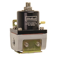 EFI Adjustable Fuel Pressure Regulator 180 GPH with -6AN Inlet/Outlet/Bypass in Silver and Black Finish