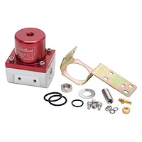 EFI Adjustable Fuel Pressure Regulator 180 GPH with -6AN Inlet/Outlet/Bypass in Red Finish