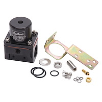 Carbureted Adjustable Bypass Fuel Pressure Regulator 180 GPH with -10AN NPT Inlet/Outlet in Black Finish