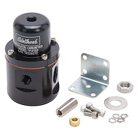 Carbureted Adjustable Bypass Fuel Pressure Regulator 160 GPH with 3/8" NPT Inlet/Outlet/Bypass in Black Finish