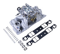 Single-Quad RPM Air-Gap Manifold and Carburetor Kit for Small Block Chevy 1955-1986