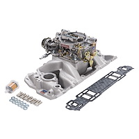 Single-Quad Air-Gap Manifold and Carburetor Kit for 1957-1986 Small Block Chevy