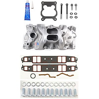 Performer Intake Manifold for Small Block Chevy with Installation Kit