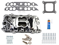 2161-CP Performer 2-O Intake Manifold Kit for 1965-1990 Big Block Chevy Engines w/Oval Port Heads [Chrome Plasma Finish]