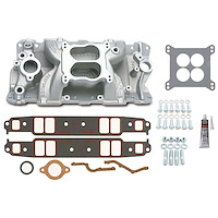Performer Air-Gap Small Block Chevy Intake Manifold with Installation Kit