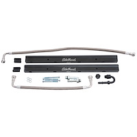 Fuel Injector Rail Kit for Chrysler Gen III HEMI with Victor II EFI Manifold [-6 AN Black]