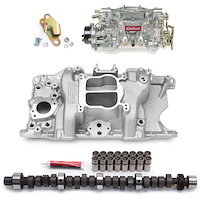 Performer Power Package Intake Manifold, Carburetor and Camshaft Kit Small Block Chrysler/Mopar 318-360ci 1972-86