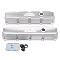 Classic Series Tall Aluminum Valve Covers for Chrysler Small-Block Magnum [Satin]