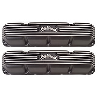Classic Finned Valve Covers for 1967-1991 AMC/Jeep 290-401 V8 with Black Powder Coated Finish