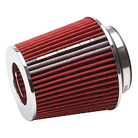 Universal Red Medium Conical Air Filter with 6.70" Overall Length for 3",3.5", and 4" Air Intake Systems