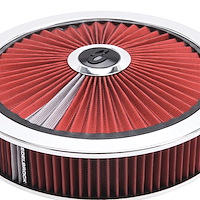 Pro-Flo High-Flow Red Round Air Cleaner 14" Diameter with Breathable Lid