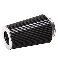 Universal Black Tall Conical Air Filter with 10.50" Overall Length for 3",3.5", and 4" Air Intake Systems