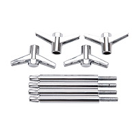 2-Piece Wing Bolts with T-Top, Length of 3-3/4"
