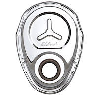 Stamped Steel Timing Cover for Small-Block Chevrolet with Welded Reinforcement [Chrome]