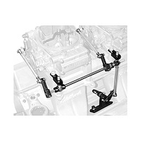 Street Tunnel Ram Side-Mount Throttle Linkage For 350-7110 Small Block Chevy