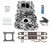 7101-CP Performer RPM Intake Manifold Kit for Small Block Chevy [Chrome Plasma]