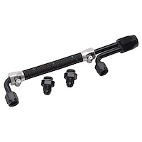 Dual-Quad Black Braided Fuel Line Kit