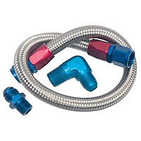 Braided Fuel Line Kit 22" Length