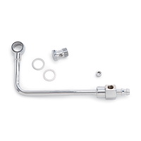 8126 Chrome Steel Fuel Line, 3/8 in. Barb-End Inlet for Performer & Thunder Series AVS Carburetors