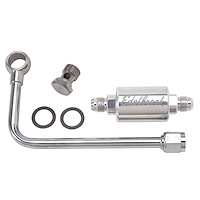 Performer & Thunder Series Carburetor Chrome Fuel Line with Polished 6AN Fuel Filter
