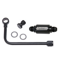 81343 Performer & Thunder Series Carburetor Black Fuel Line with Black -6 AN Fuel Filter