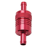 3 in. Aluminum In-Line Street Fuel Filter, 40 Micron [Red]