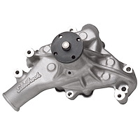 Victor Series Satin Aluminum Water Pump for 1969-1987 Small Block Chevy and 90° V6