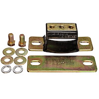Polyurethane Transmission Mount with Zinc Finish, Gold Bracket, Black