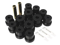 Polyurethane Rear Leaf Spring Bushing Set with Hardware, Black