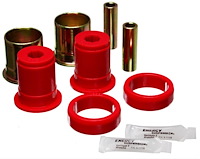 3-3198R Rear Upper Control Arm Axle Housing Bushings Fits Select 1965-1988 GM A & G-Body w/ 10-Bolt or 12-Bolt Rear Axle [Red]