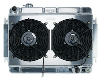 CHE542K Aluminum Performance Radiator with Dual 12 in. Fan Kit for 1966-1967 Chevy Chevelle & El Camino