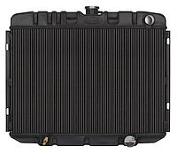 FOM587AB Black Night Rider Series Aluminum Performance Radiator for 1967-1970 Ford Mustang w/Small Block, Auto Trans