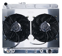 Aluminum Performance Radiator with Fan & Shroud Kit 1964-1967 Pontiac GTO, Tempest, LeMans Without AC - Automatic Transmission