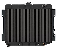 MOP754AB Black Night Rider Series Aluminum Performance Radiator for 1966-1974 Mopar B/E-Body; Challenger, Auto Trans
