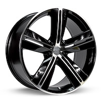 081084 RTX-Series SMS Wheel [Size: 17" x 7.50"] Black Machined Finish