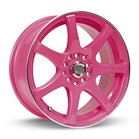 081117 RTX-Series Ink Wheel [Size: 15" x 6.50"] Diva (Pink Machined) Finish