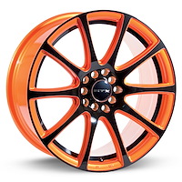 081208 RTX-Series Blaze Wheel [Size: 17" x 7.50"] Orange & Black Finish