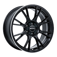 082077 RTX-Series Vapor Wheel [Size: 16" x 7"] Black Machined Finish