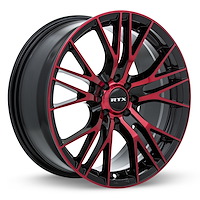 082316 RTX-Series Vertex Wheel [Size: 17" x 7.50"] Black Machined Red Finish