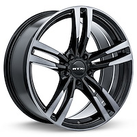 082616 OE-Series Graz Wheel [Size: 19" x 8.50"] Black Machined Red Finish