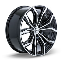 082913 RTX-Series Black Widow Wheel [Size: 20" x 9"] Black Machined Finish