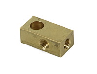 Brake Line T-Fitting All Ports: 3/8"-24 Inverted Flare